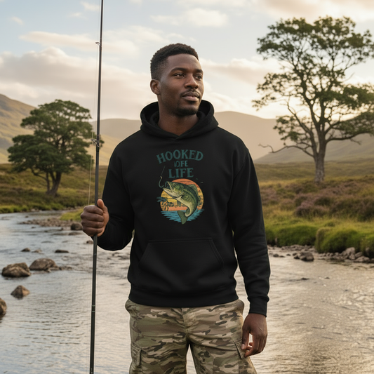 Cast & Comfort – Classic Fishing Hoodie